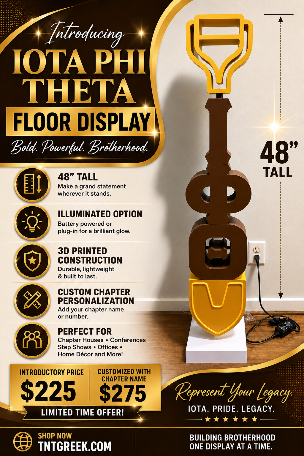 Iota Pho Theta Shovel Freestanding
