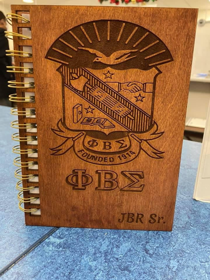 Phi Beta Sigma Wooden Journal