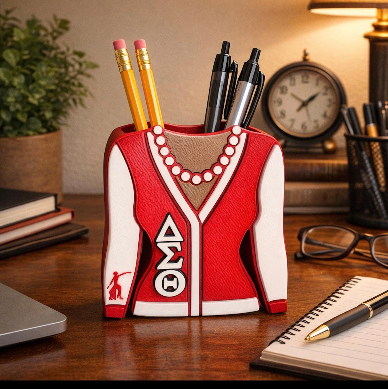 Delta Cardigan Pencil Holder
