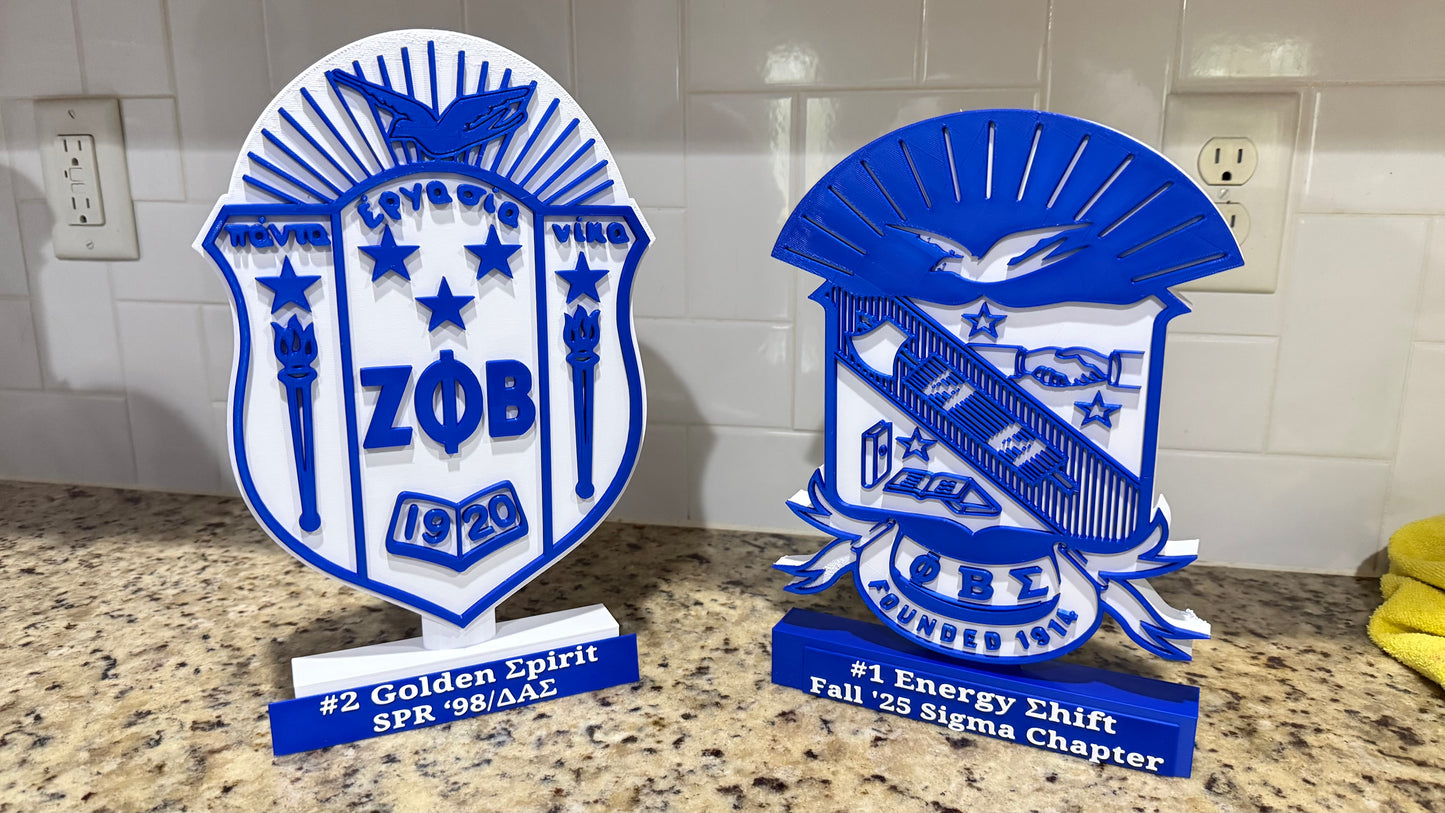 3D Zeta Shield Plaque