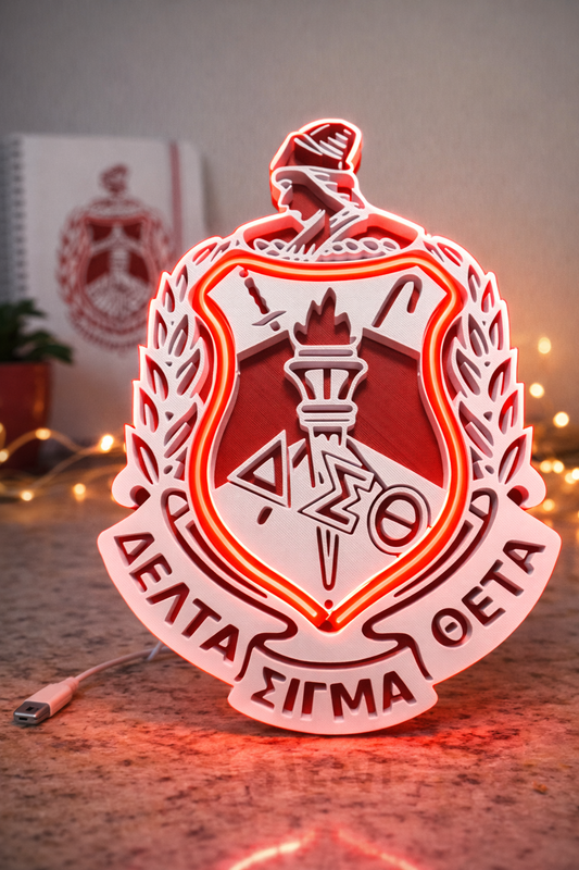 Delta Sigma Theta Sorority Light | Crimson & Cream Decor