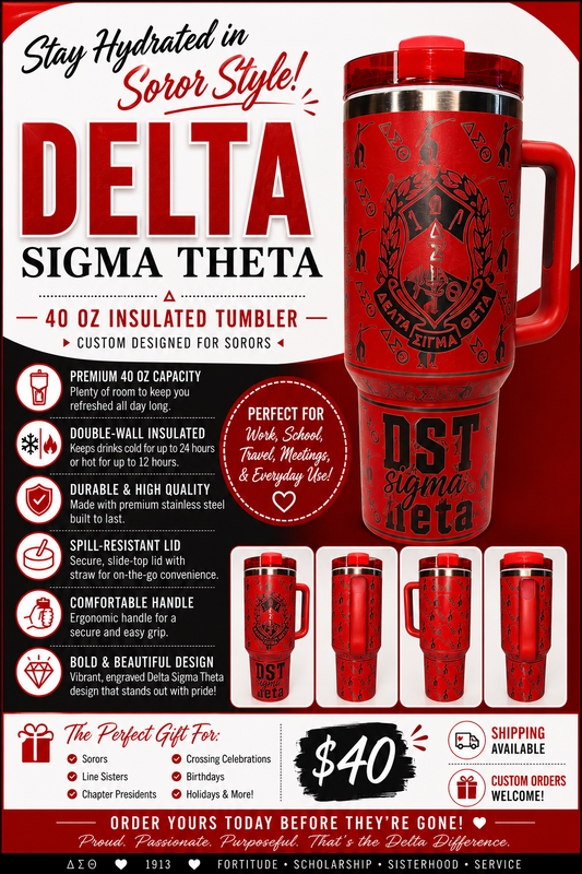 Delta Sigma Theta 40 oz Tumbler