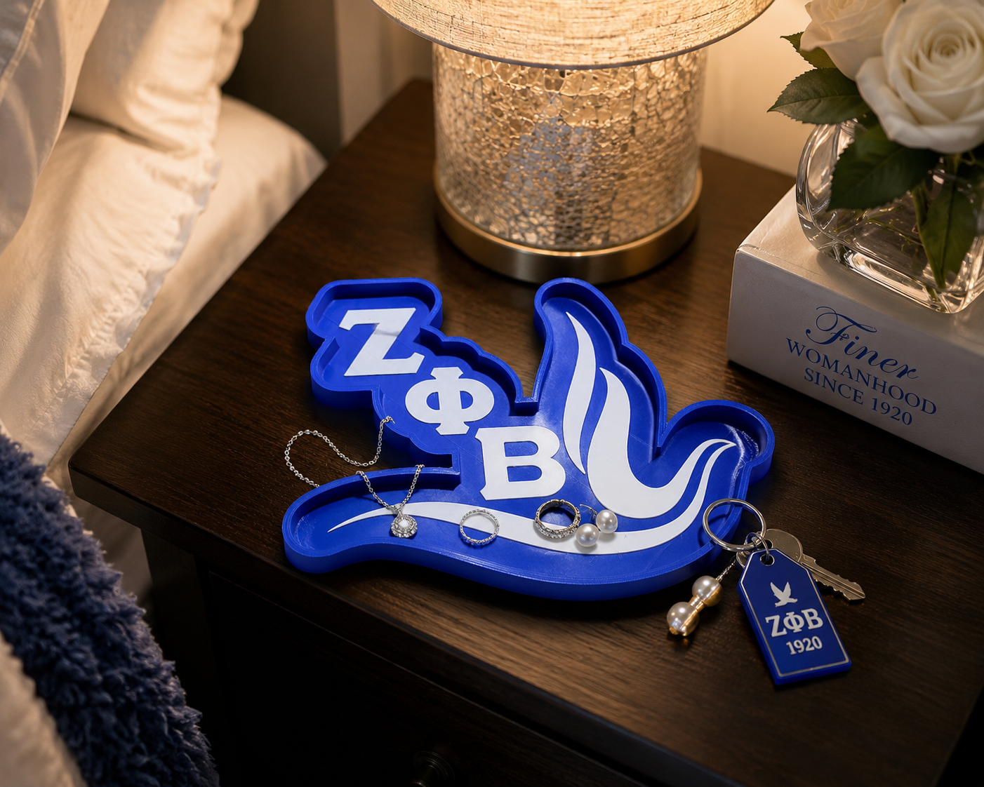 Zeta Phi Beta Dove Trinket Tray