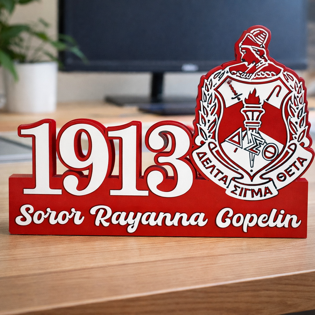 Personalized 1913 Sorority Desk Decor – Custom Name Display