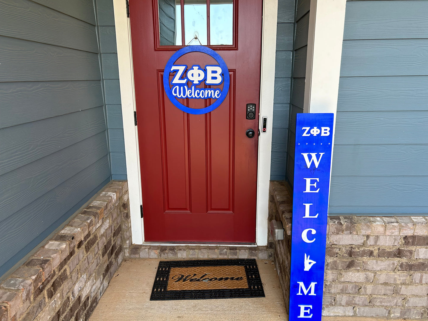 Zeta Door Hanger - Porch Sign Combo