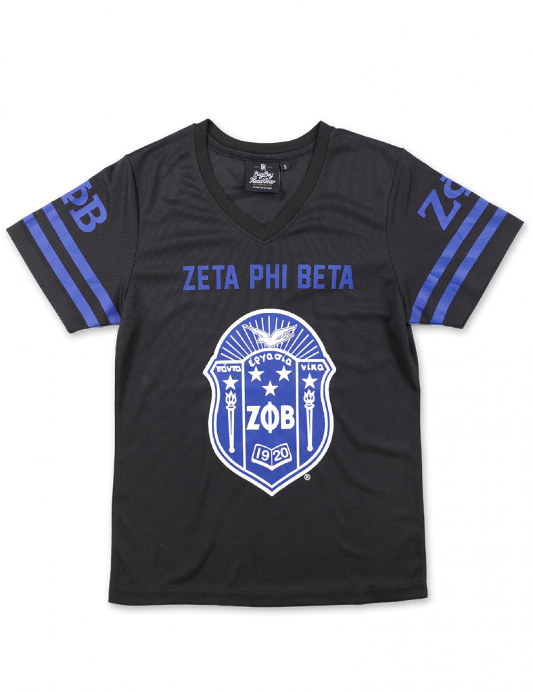 Zeta Phi Beta FOOTBALL JERSEY TEE_BLACK