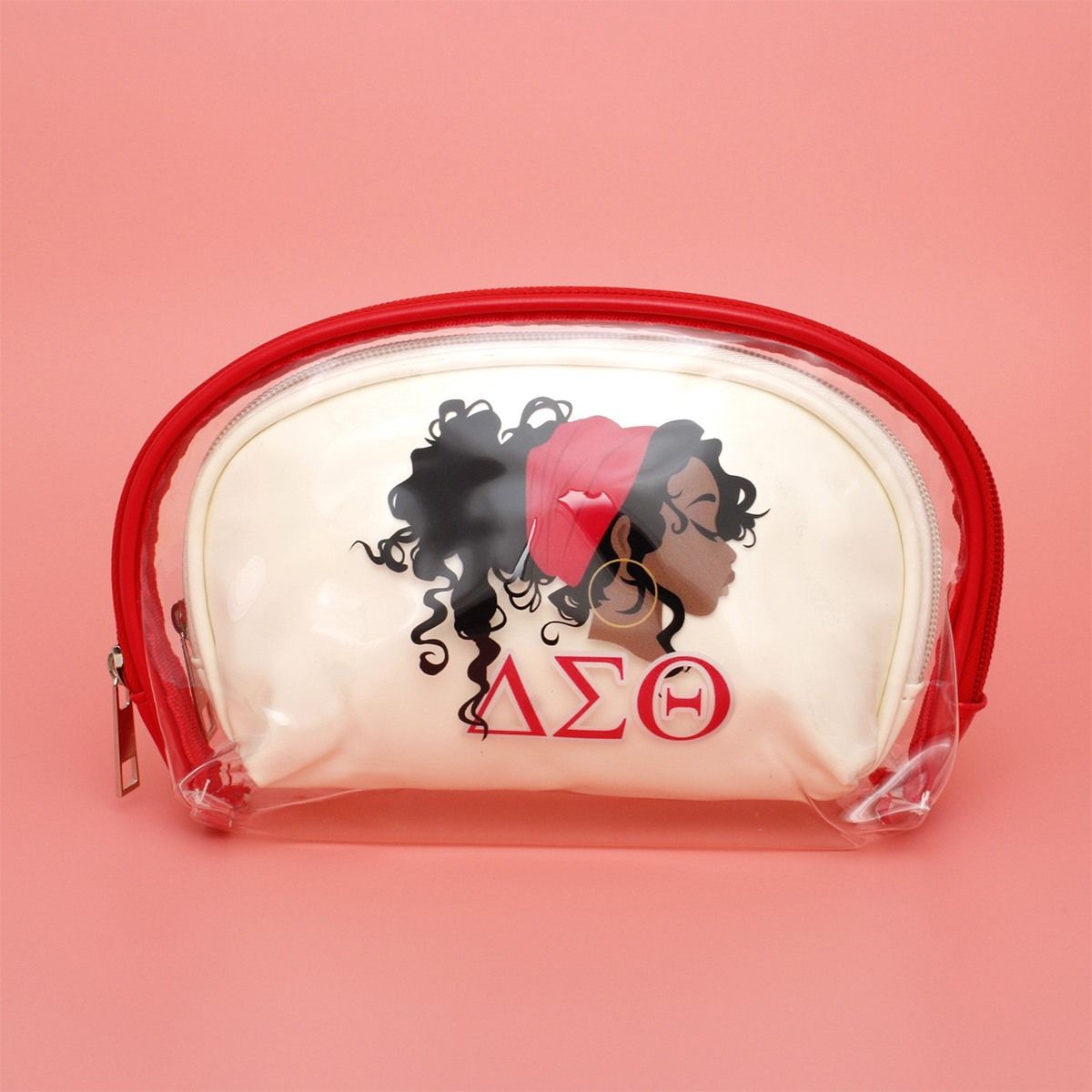 DST Sorority Red and Cream Cosmetic Pouch Set – TnTcustomz