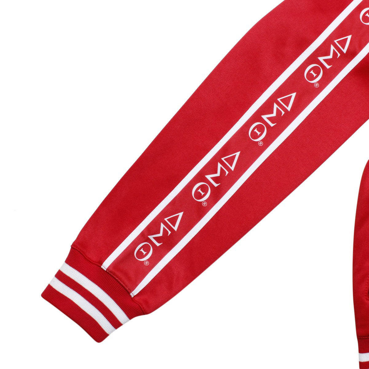 DST Greek Apparel M Red Zip Up Track Jacket