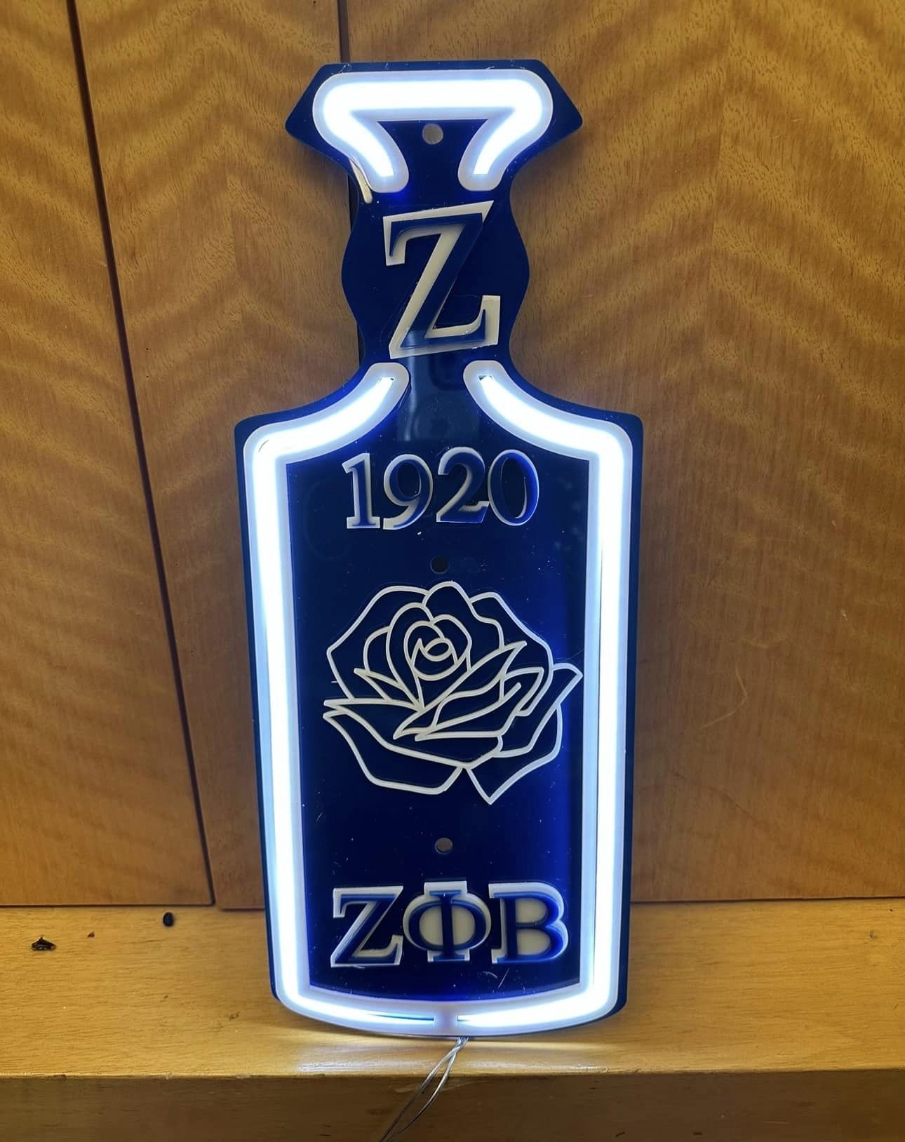 Zeta Phi Beta Neon Flex Paddle