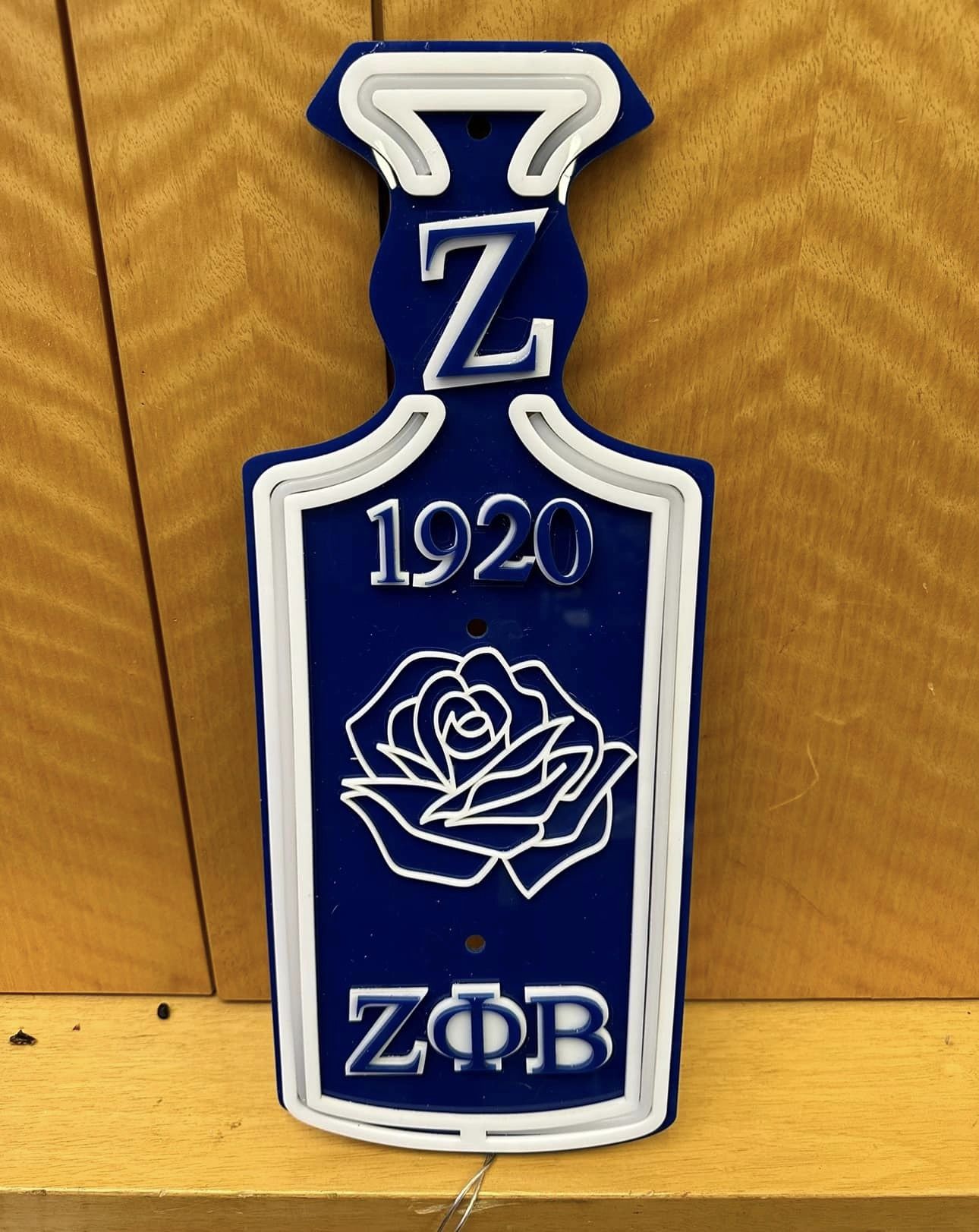 Zeta Phi Beta Neon Flex Paddle