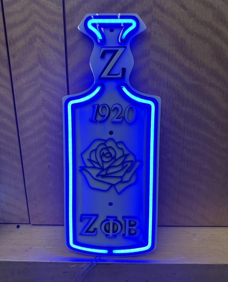 Zeta Phi Beta Neon Flex Paddle