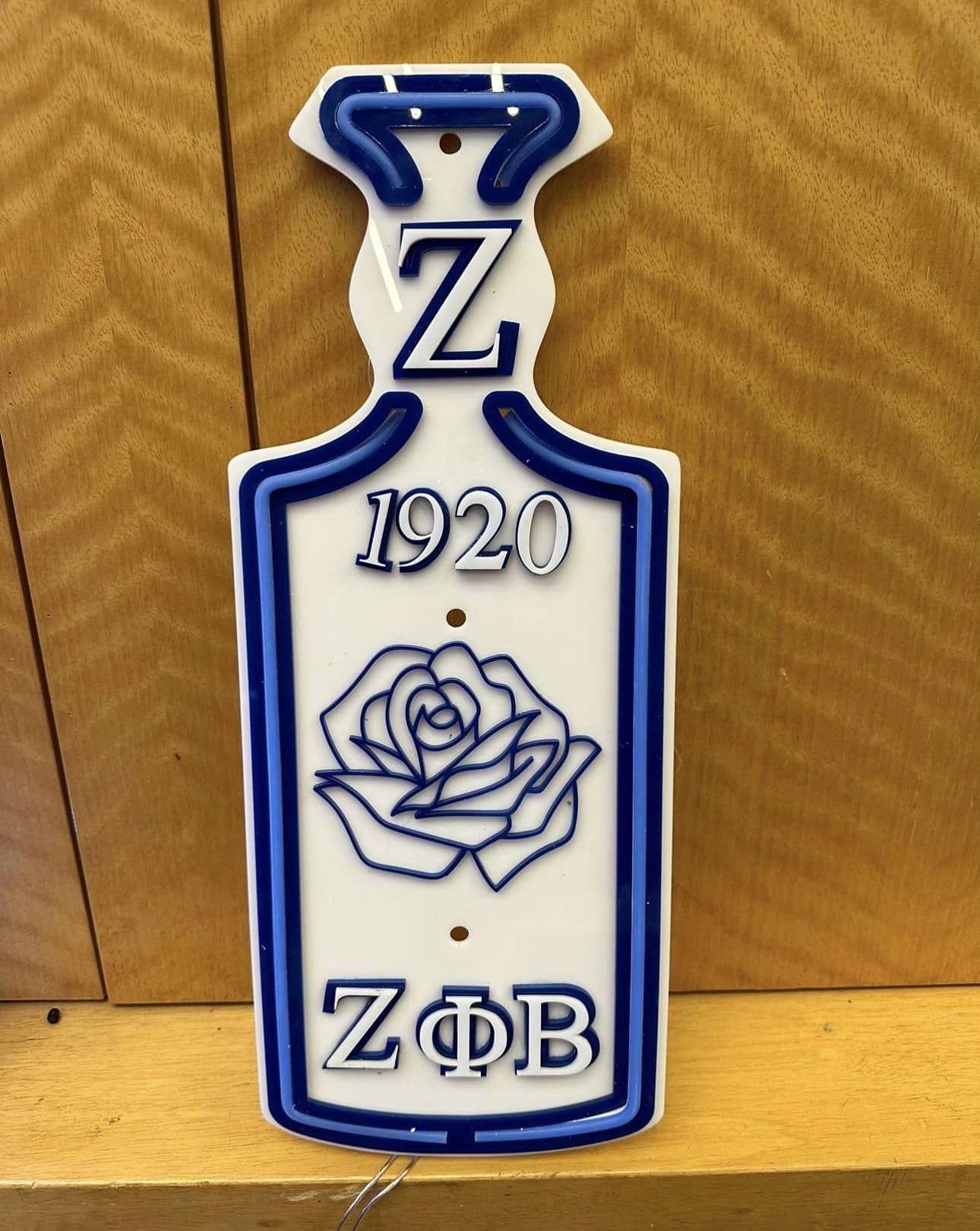 Zeta Phi Beta Neon Flex Paddle